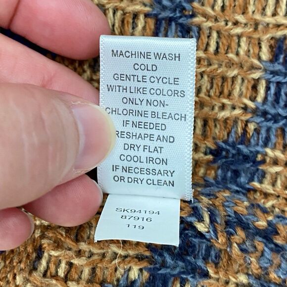 Spense Knits Long Aztec Cardigan Sweater Boho Multicolor Womens Medium - Picture 9 of 10